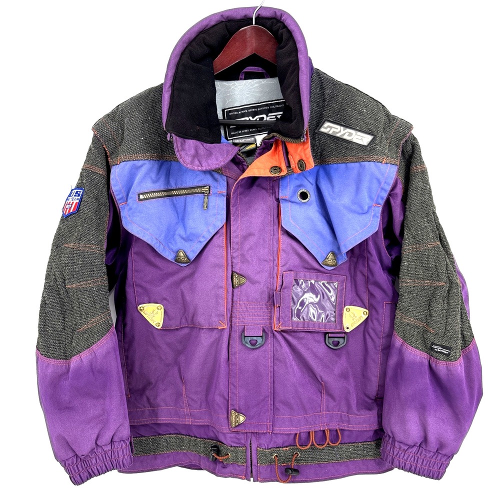 Vintage 1997 US SKI TEAM Spyder Women's Large/XL Snow Ski Jacket Hooded‎